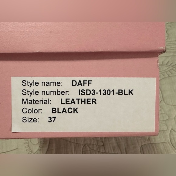 NEW Intentionally Blank Daff Black Leather Slingback Flats Sz 37 EU 6.5-7 US - Picture 12 of 12